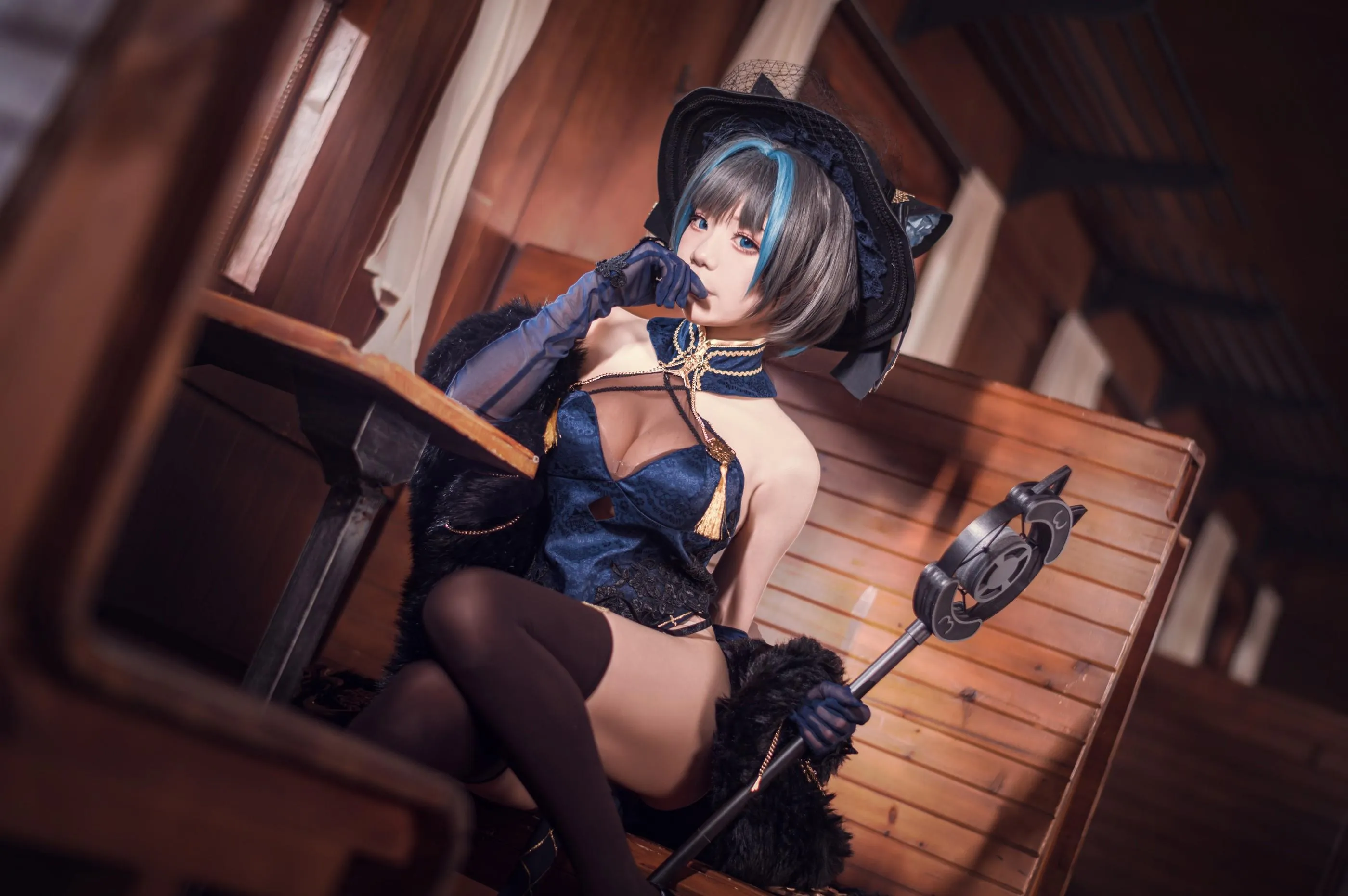 王胖胖u – NO.015 柴郡旗袍 [19P]插图5